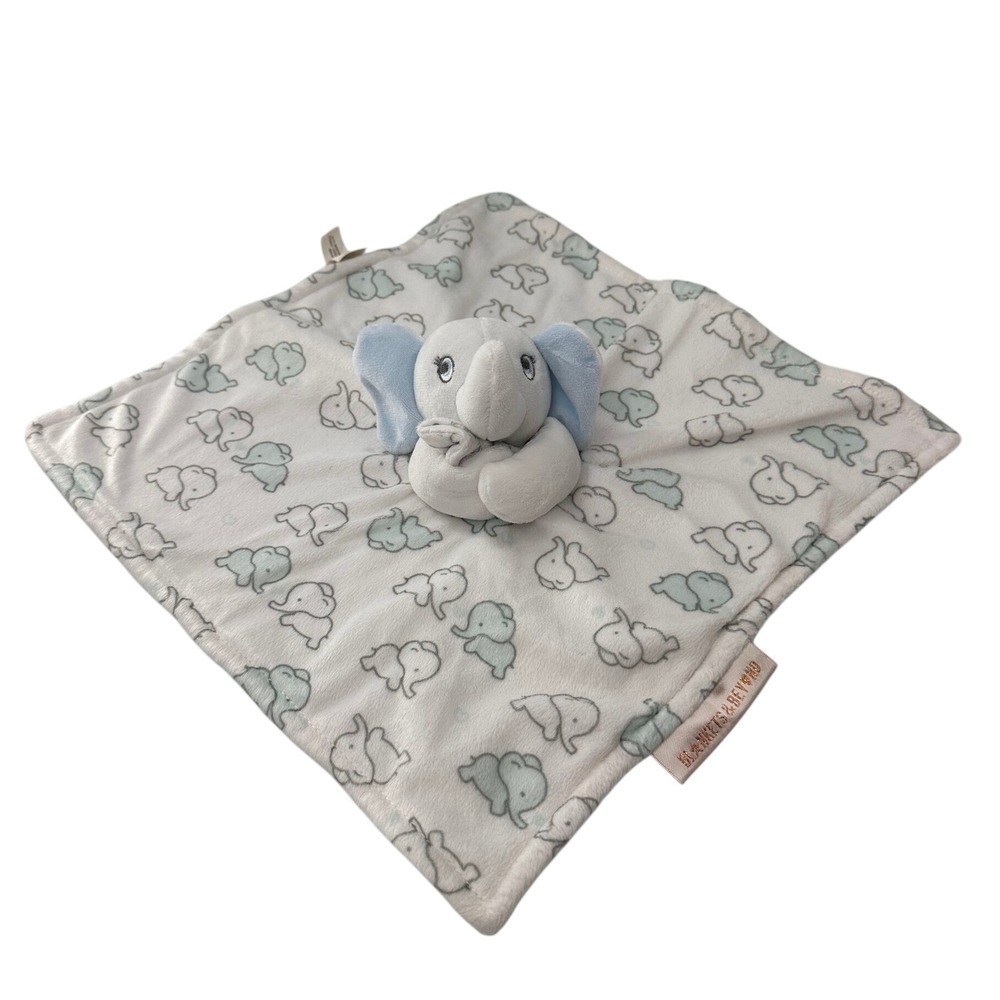 Blankets‎ & Beyond Elephant Lovey Security Blanket Plush Stuffed Animal Blue